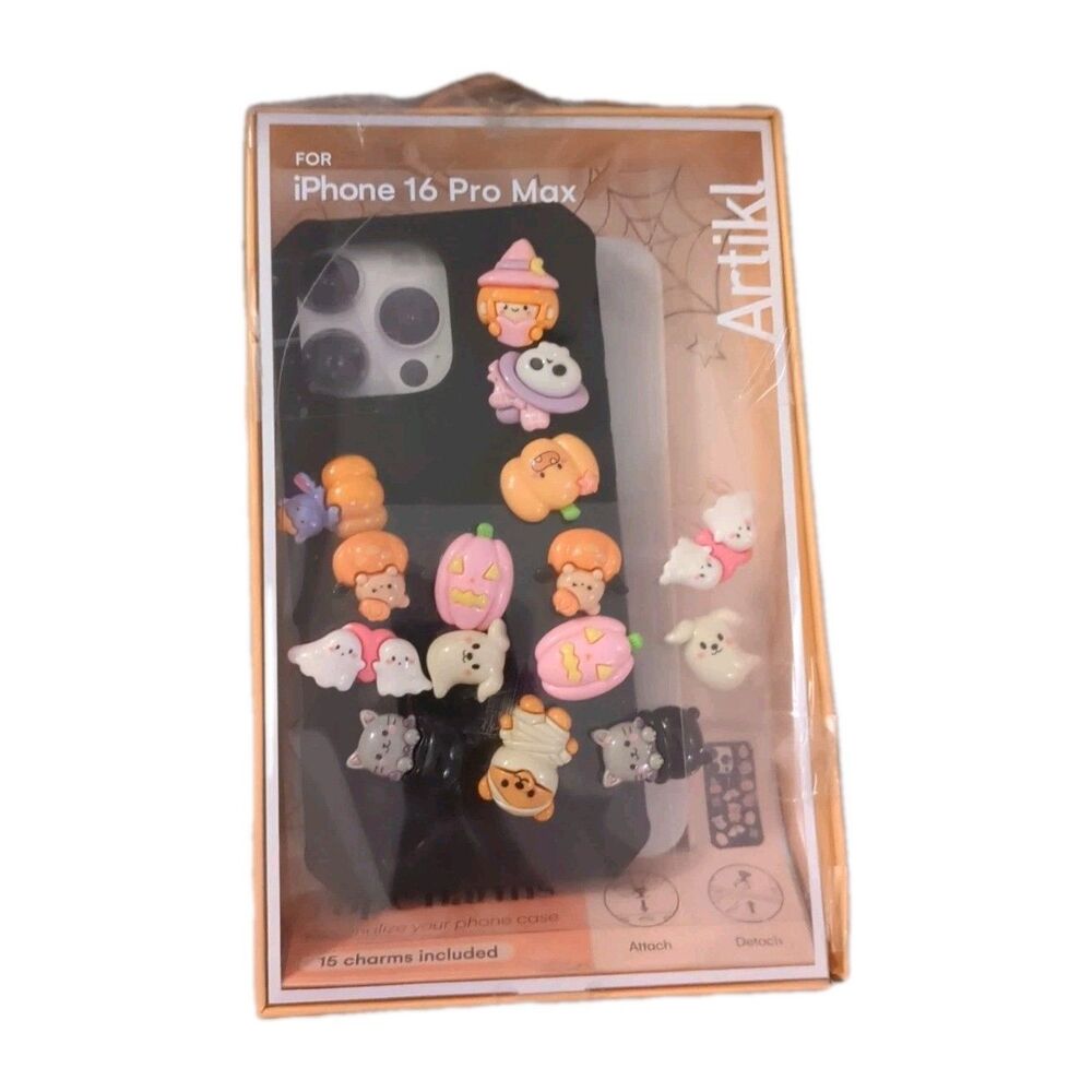NEW Artikl iPhone 16 Pro Max Cell Case Phone Halloween Charms Ghost Mummy Witch